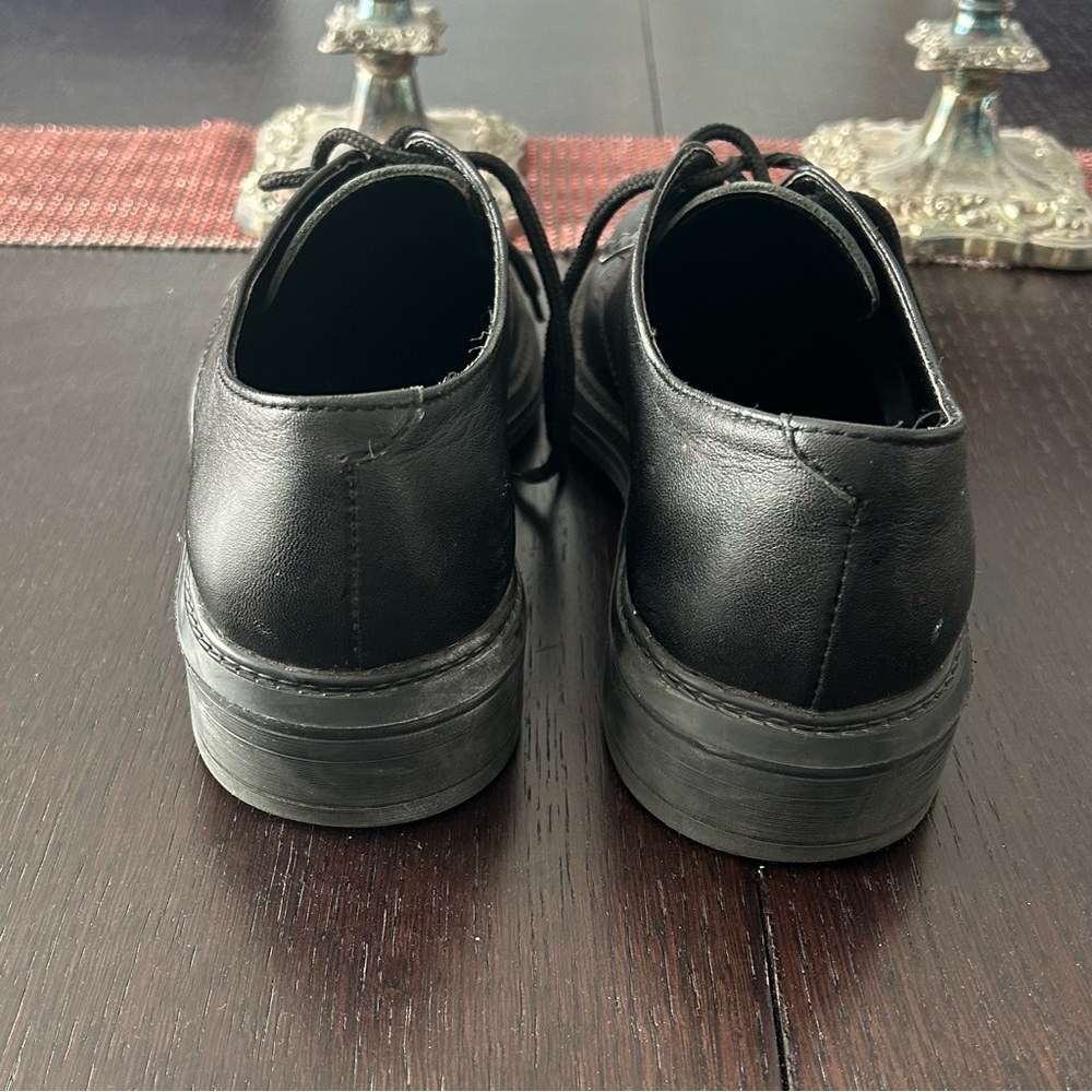 Olli Women’s  Black Leather Derby Shoes with Toe Embellishments. Size EU 38 - Picture 6 of 16